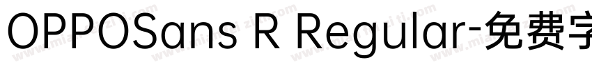 OPPOSans R Regular字体转换